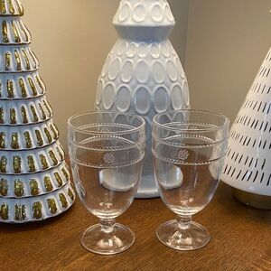 Juliska Clear Acrylic Goblets Set of 2